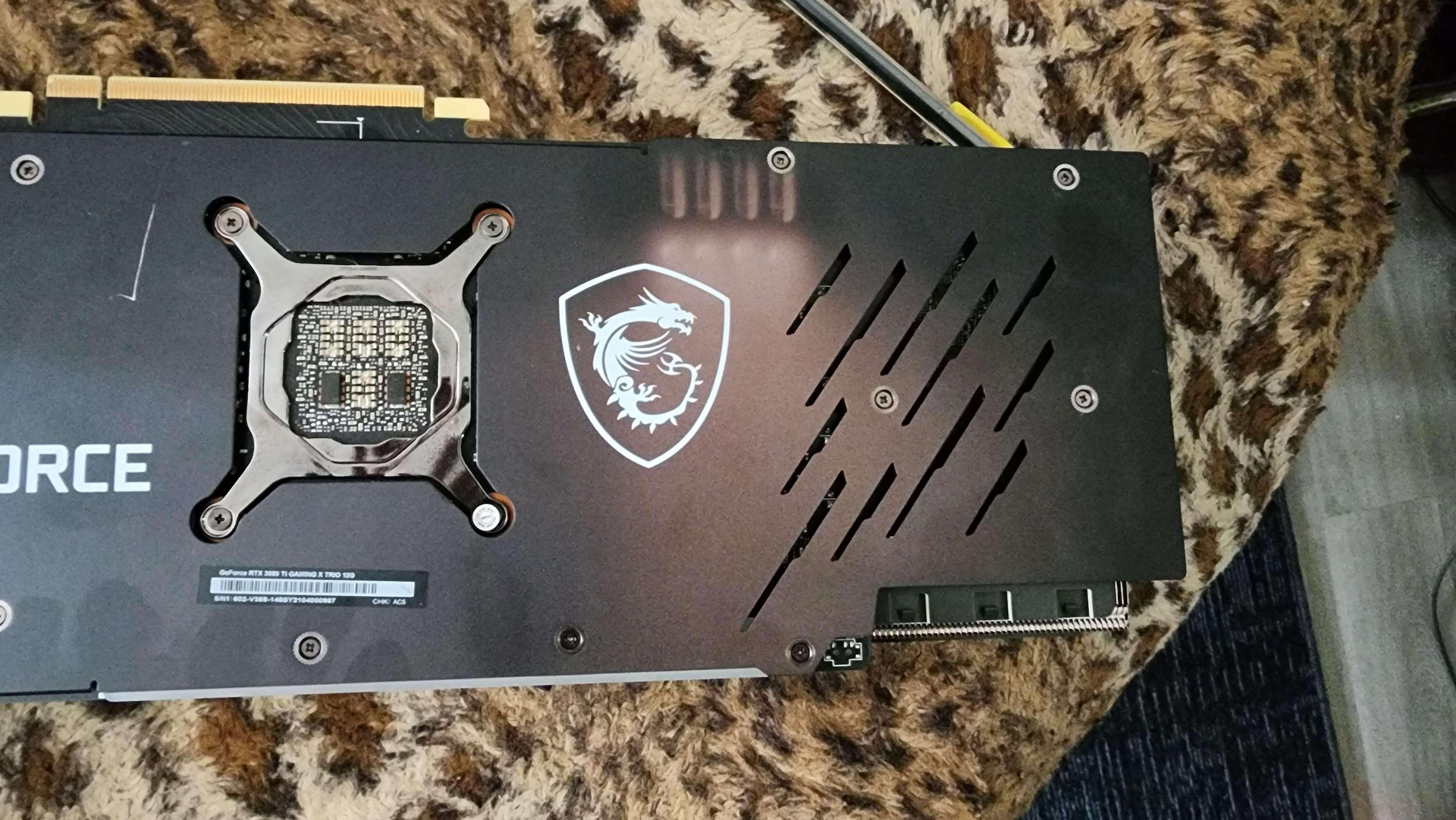 It's not just OLEDs that can suffer from burn in. Your graphics card's backplate might suffer from it too