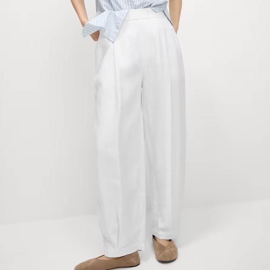 M&S Pure Linen Carrot-Leg Trousers