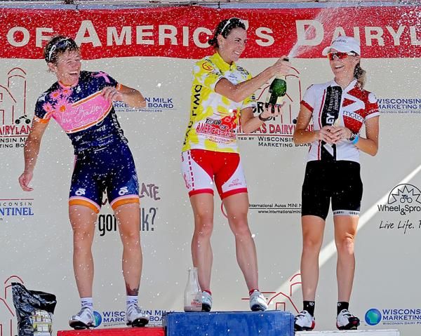 The final overall women's podium (l-r): Carrie Cash, Sarah Caravella and Tina Schofield.