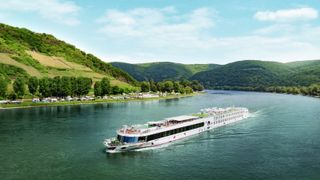 River cruise ship on the Rhine river