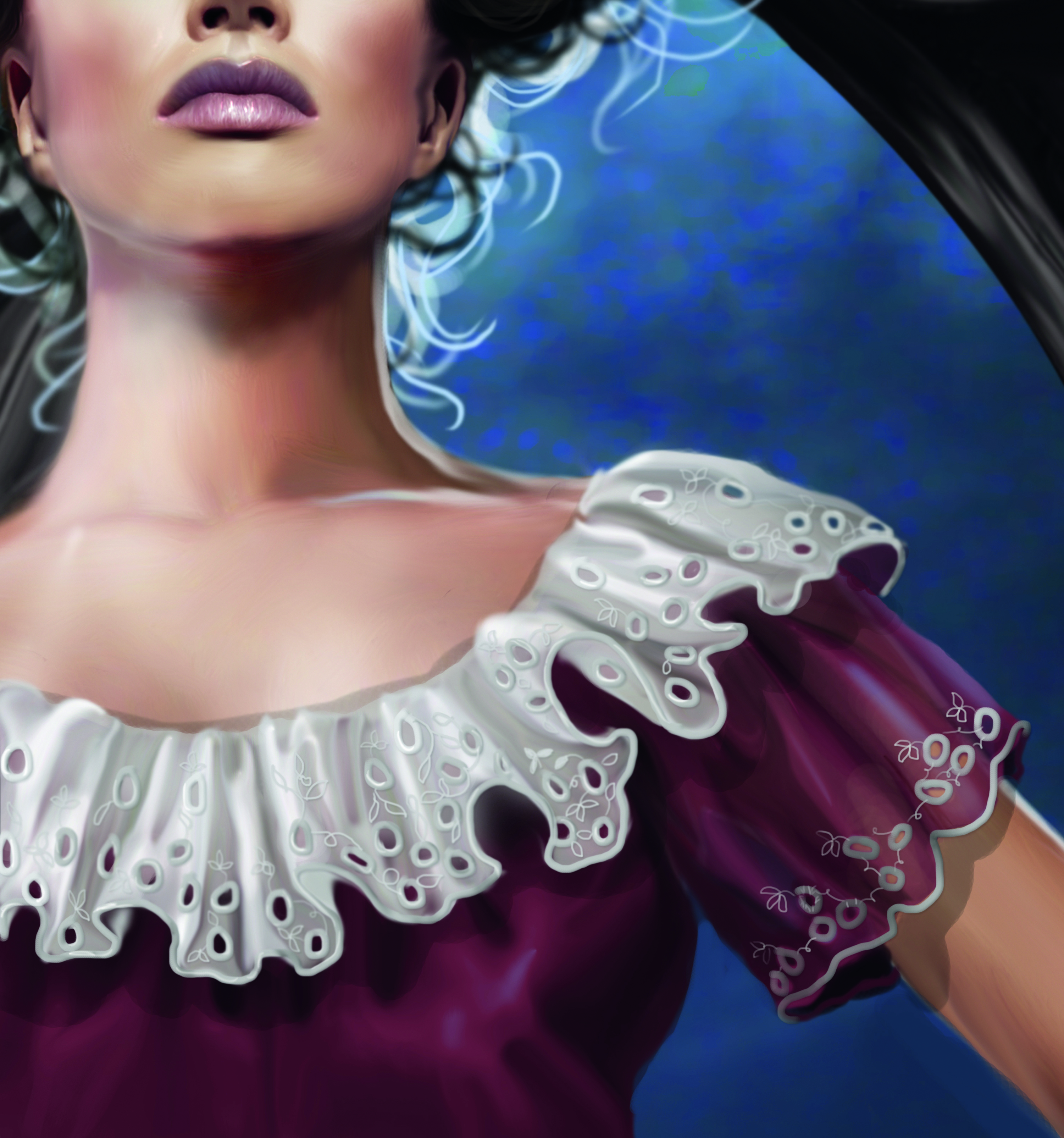 Drazenka Kimpel's fabric tutorial: image showing eyelet design