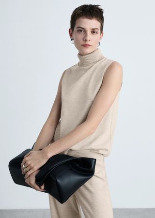 Turtleneck Knitted Top - Women | Mango Usa