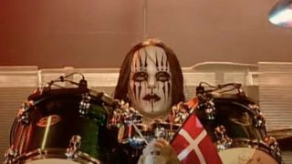 Joey Jordison onstage with Metallica