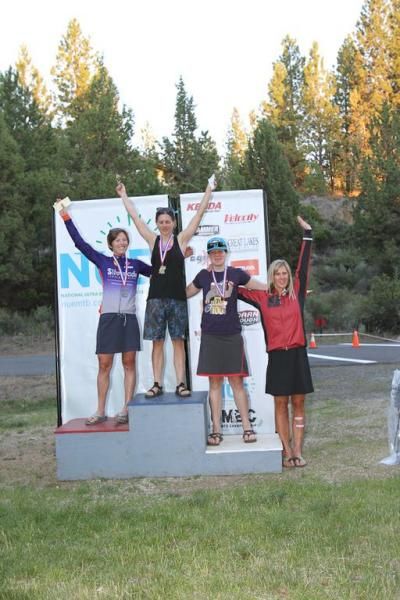High Cascades 100 open women's podium