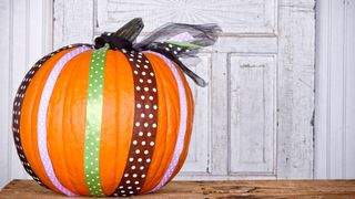Ribbon pumpkin for Halloween