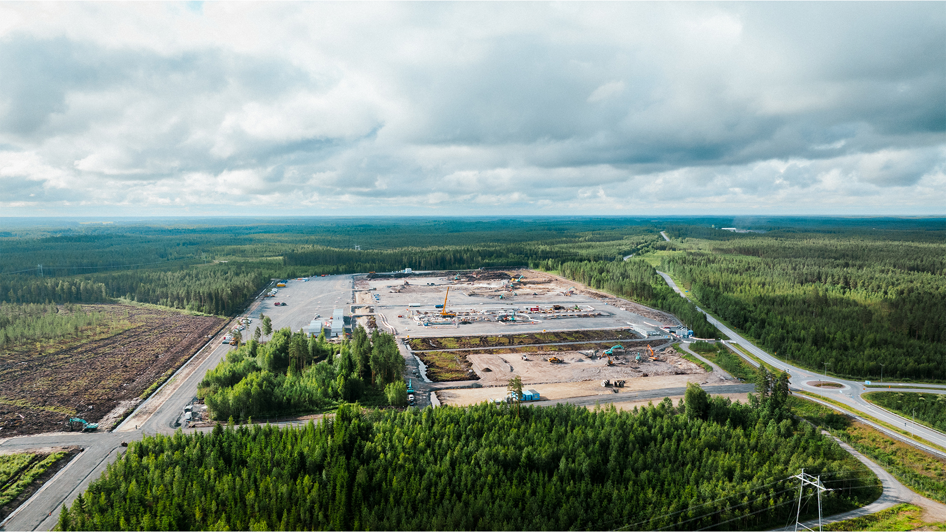 Construction site at the proposed Sein&auml;joki data center campus in Finland, led by Pure Data Centres Group (PureDC). 