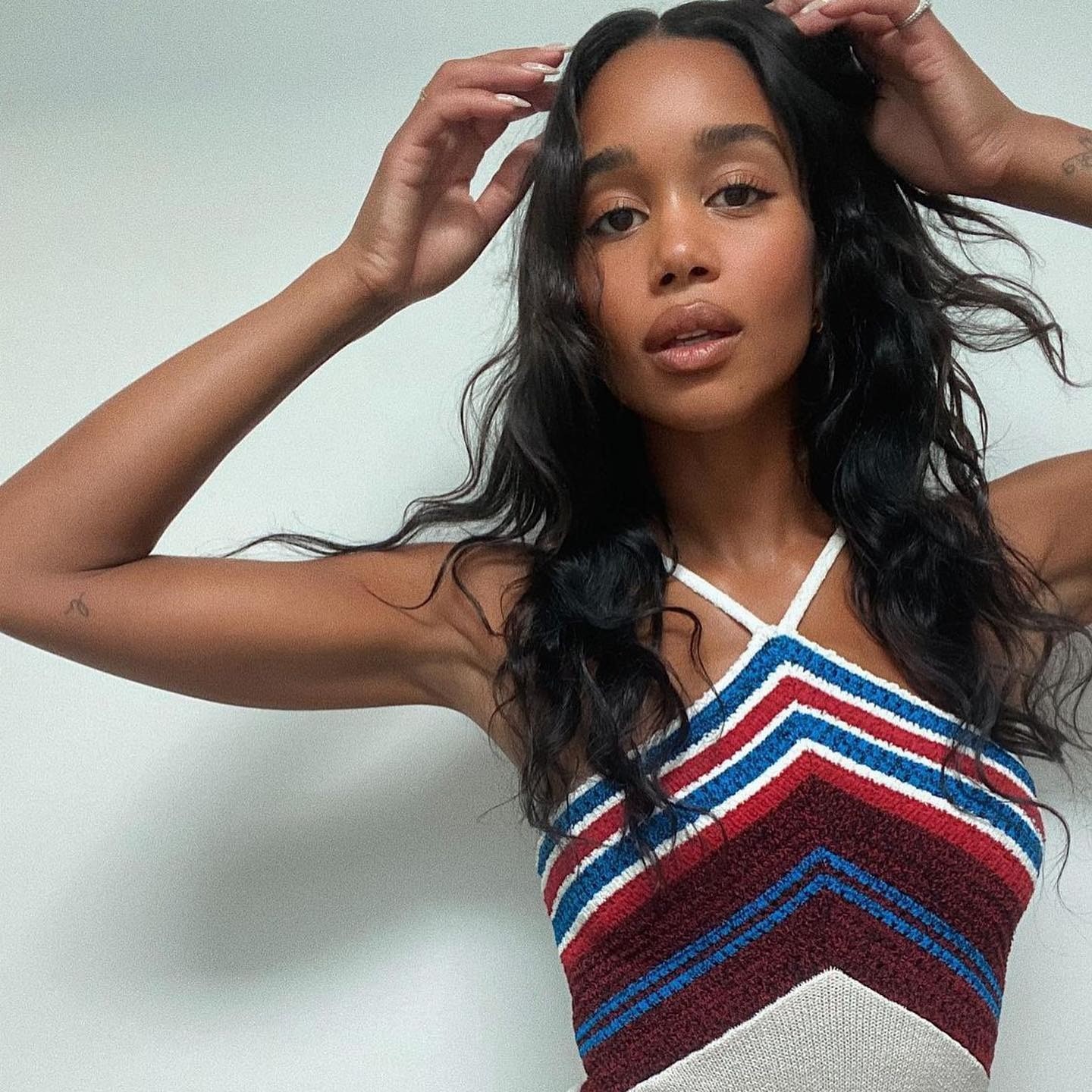 Laura Harrier with ghost waves 