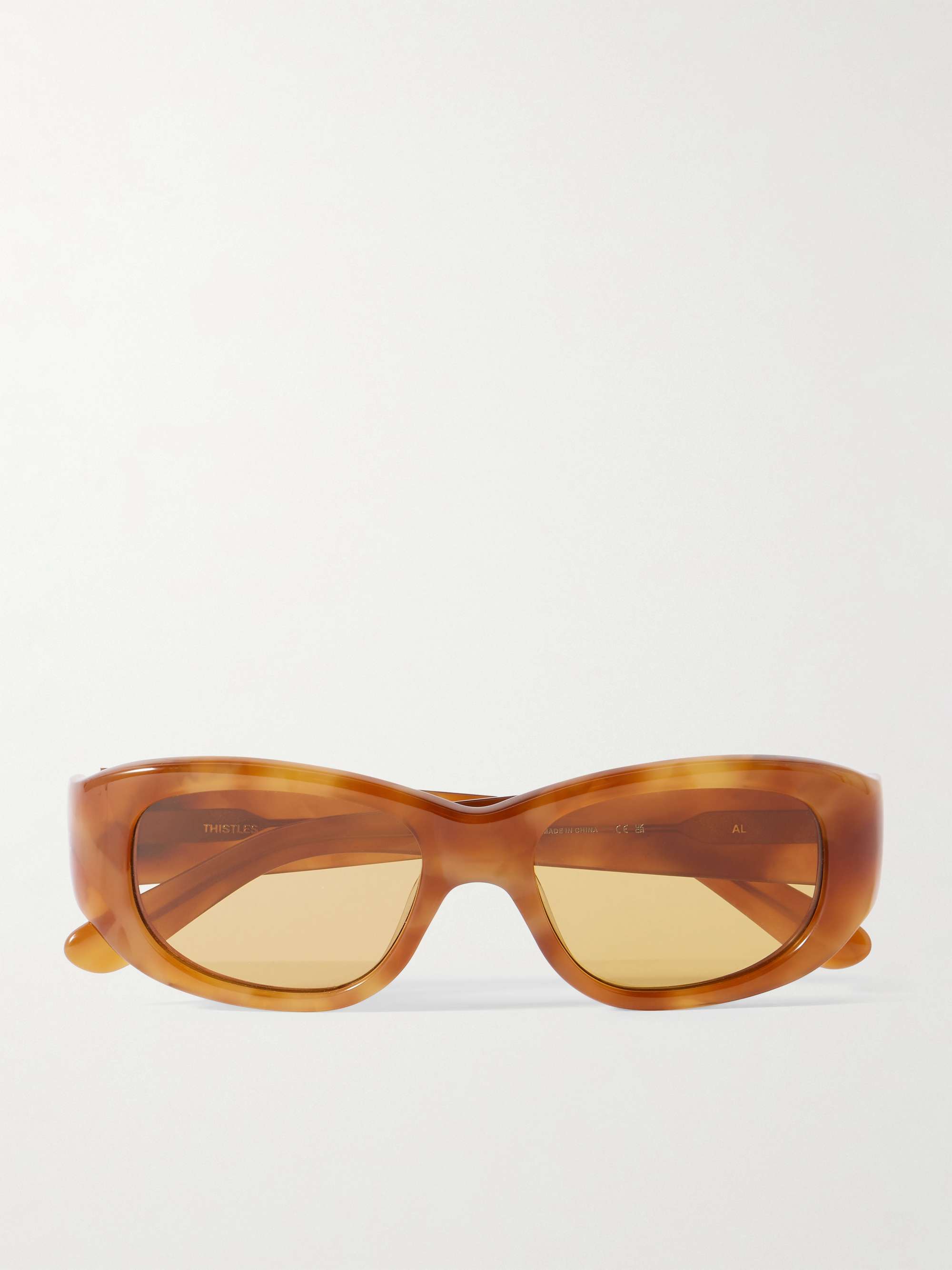 The Al Square-Frame Tortoiseshell Acetate Sunglasses
