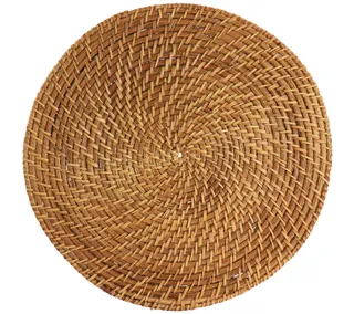 Martha Stewart 14" Rattan Woven Placemat in Bro Wn