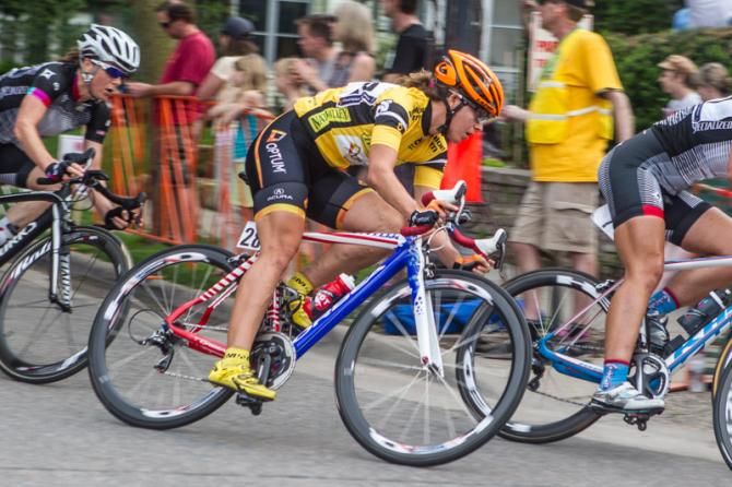 Jade Wilcoxson (Optum) working near the front.