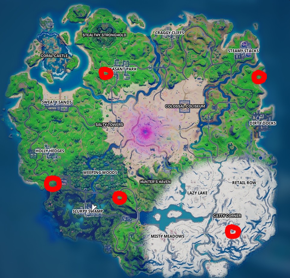 fortnite snowman outposts