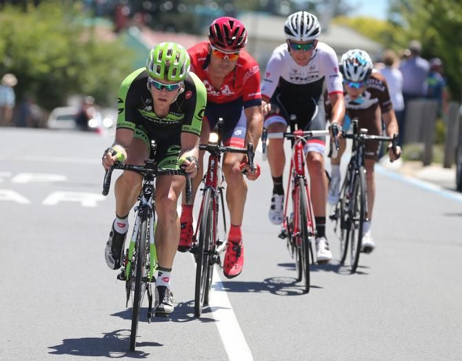 Lasse Norman Hansen (Cannondale-Garmin) leads the breakaway