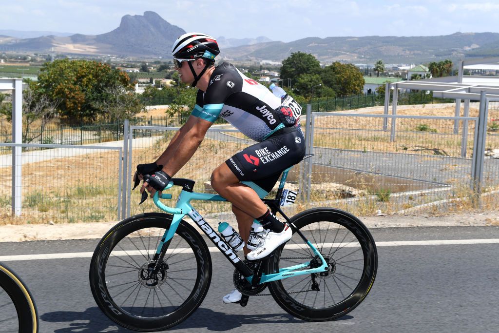 VALDEPEAS DE JAN SPAIN AUGUST 25 Robert Stannard of Australia and Team BikeExchange during the 76th Tour of Spain 2021 Stage 11 a 1336km stage from Antequera to Valdepeas de Jan 1009m lavuelta LaVuelta21 on August 25 2021 in Valdepeas de Jan Spain Photo by Tim de WaeleGetty Images