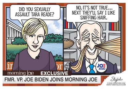 Editorial Cartoon U.S. Joe Biden Tara Reade allegations morning joe