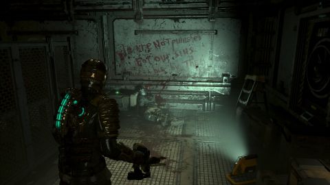 Dead Space remake bloody writing