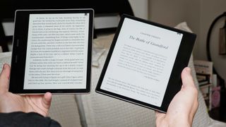 Onyx Boox Page e-ink tablet and Kindle Oasis e-reader