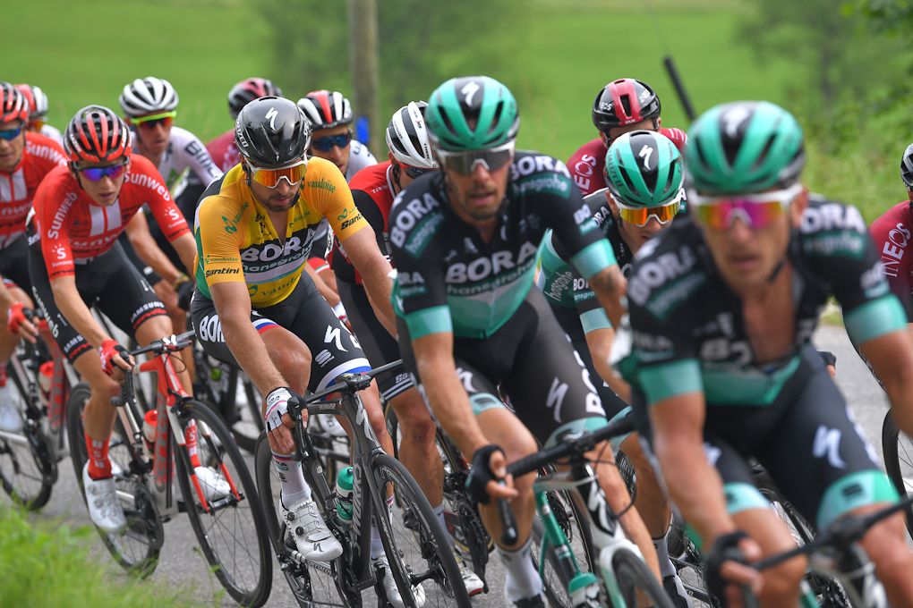 Peter Sagan in the Bora-Hansgrohe train during stage 4 at Tour de Suisse
