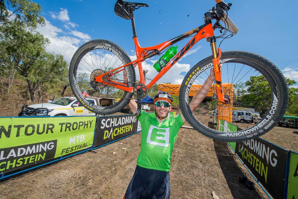 Stage5 winner Matthias Grick celebrates