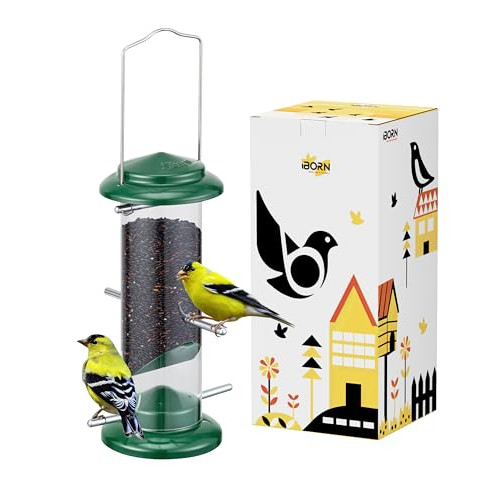 iborn goldfinch bird feeder with niger seeds from amazon