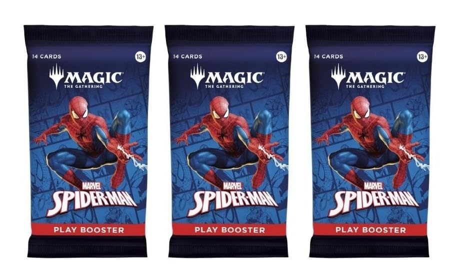 3 Packs Mtg Play Booster Pack Lot Mtg Marvel's Spider-Man