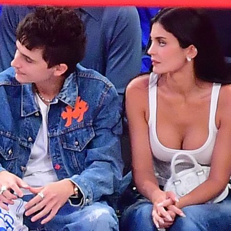 Kylie Jenner and Timoth&eacute;e Chalamet matched in double-denim outfits at the Knicks vs. Spurs Game 4