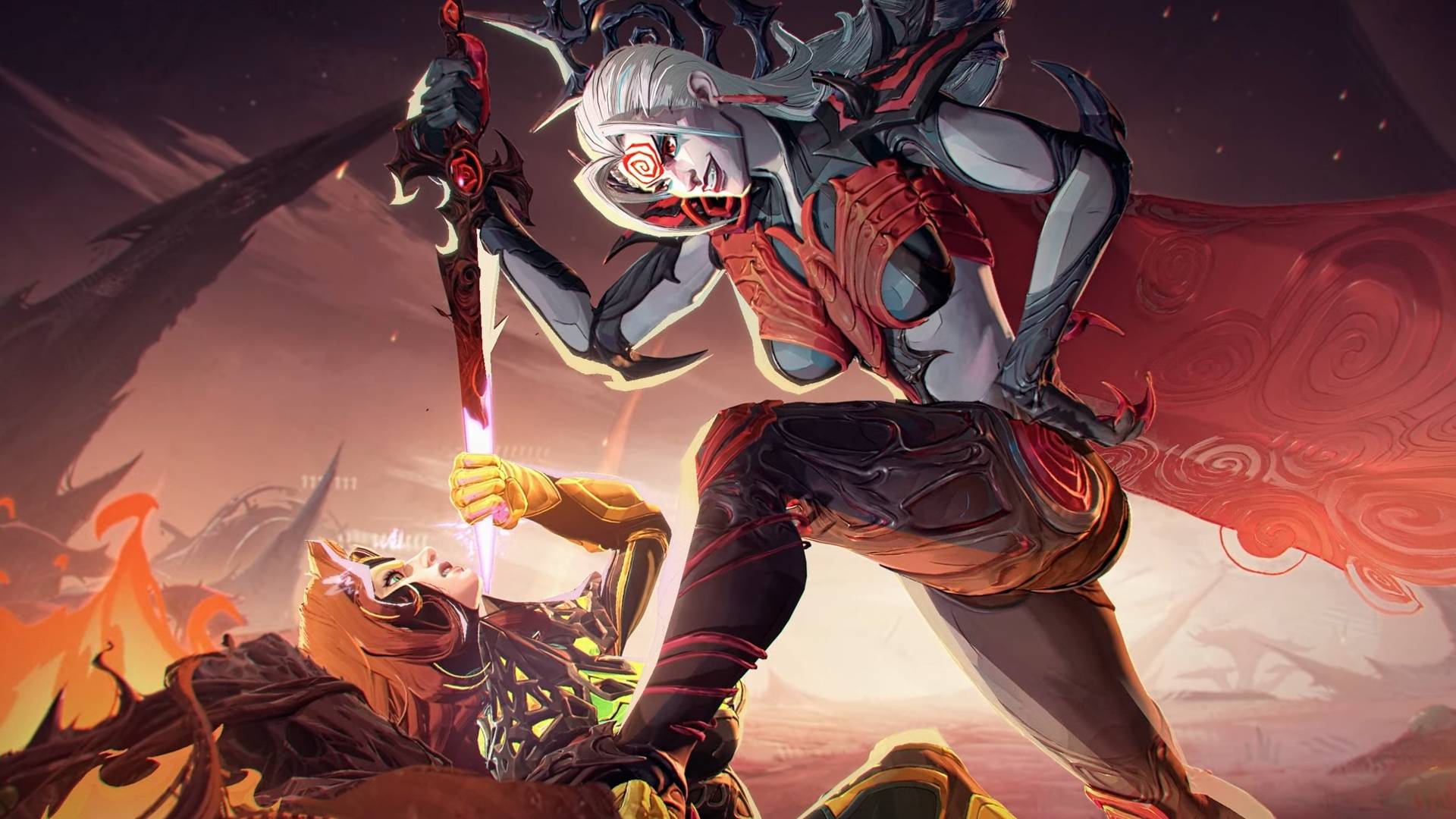 Marvel Rivals Season 3 Hela bearing down on Jean Grey