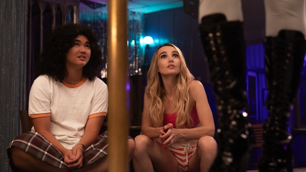 Two teens watching a stripper in Summer of '69