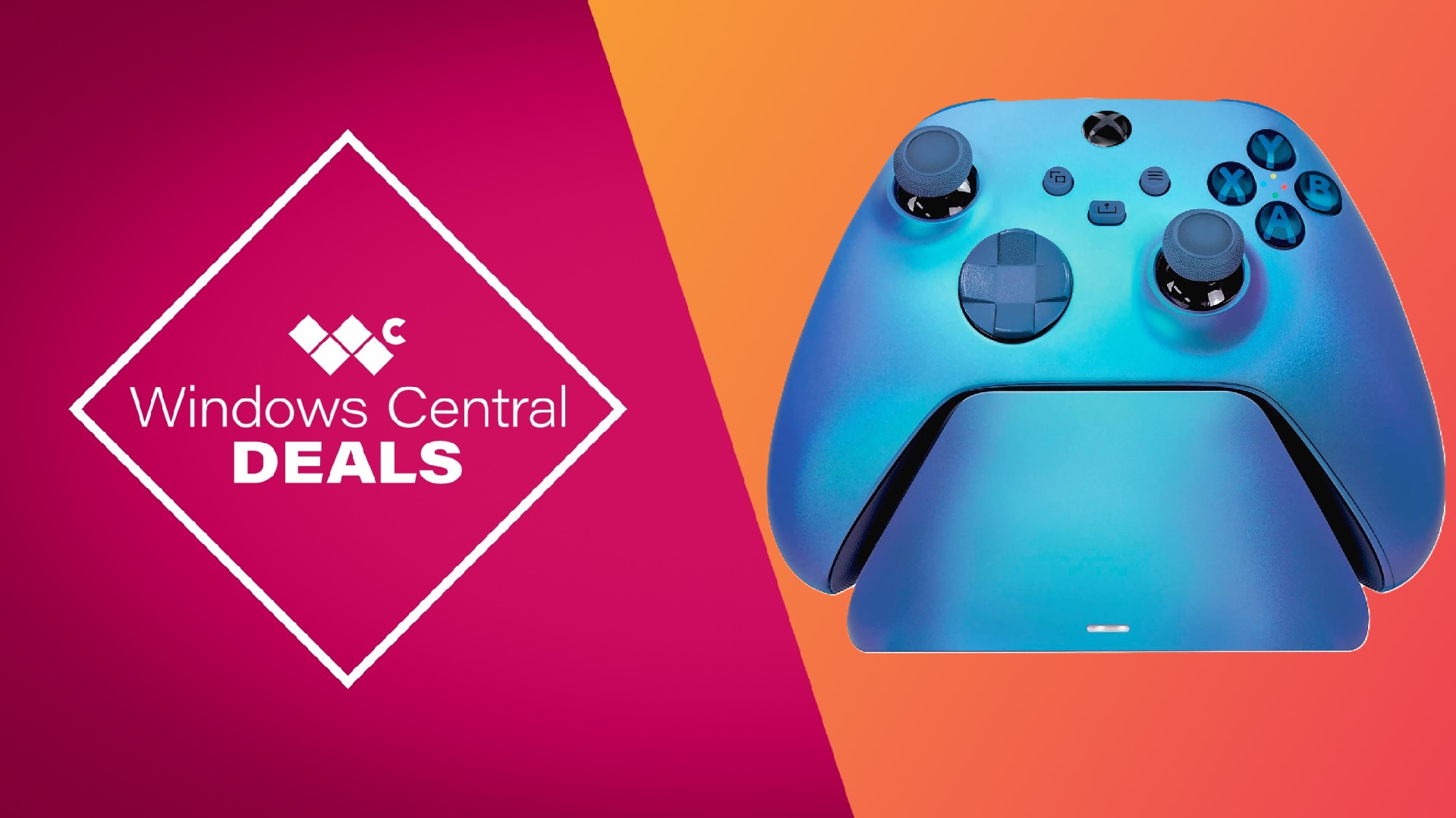 Windows Central deals banner for the Razer Universal Quick Charge Stand for Xbox Series X|S (Aqua Shift)