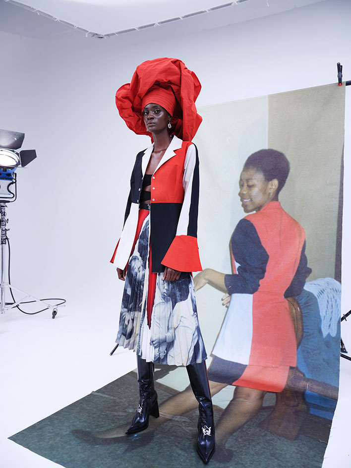 Thebe Magugu valued for S/S 2022, creating a collection based on the idea
