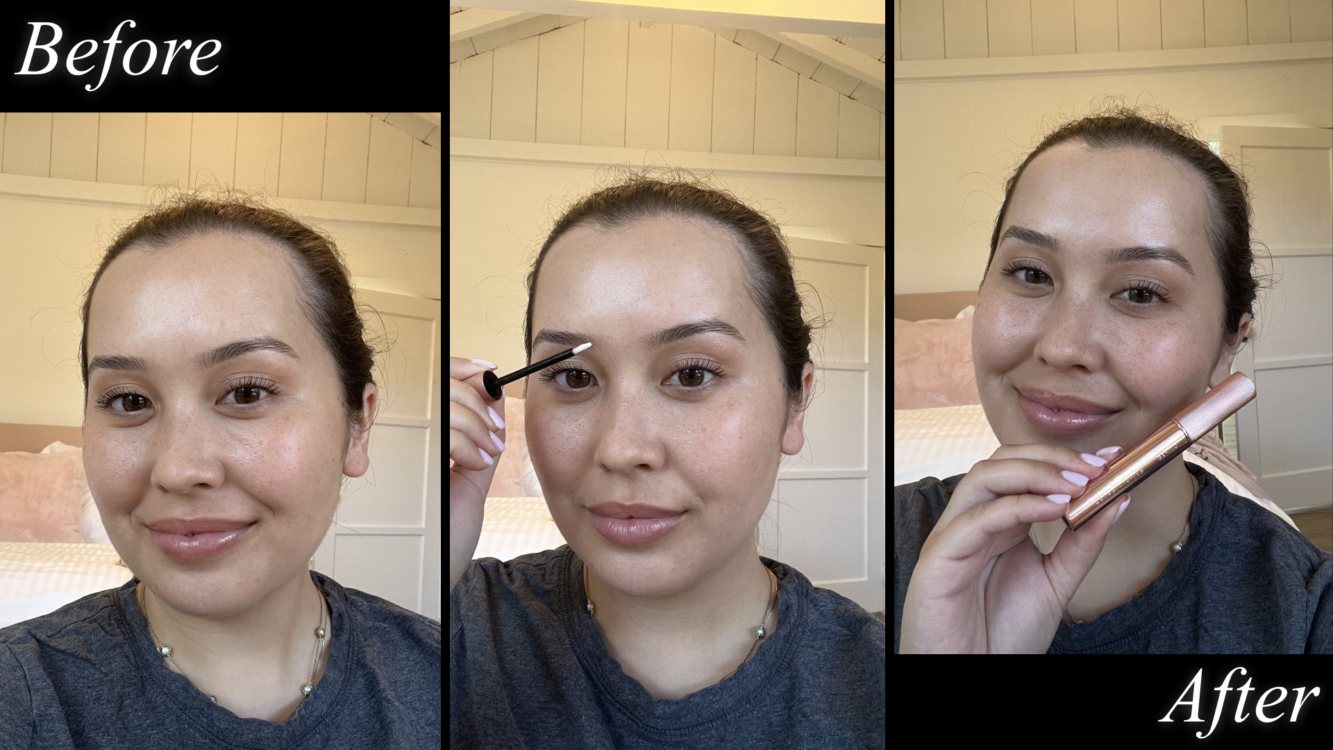 Catharine Malzahn testing Anastasia Beverly Hills brow serum