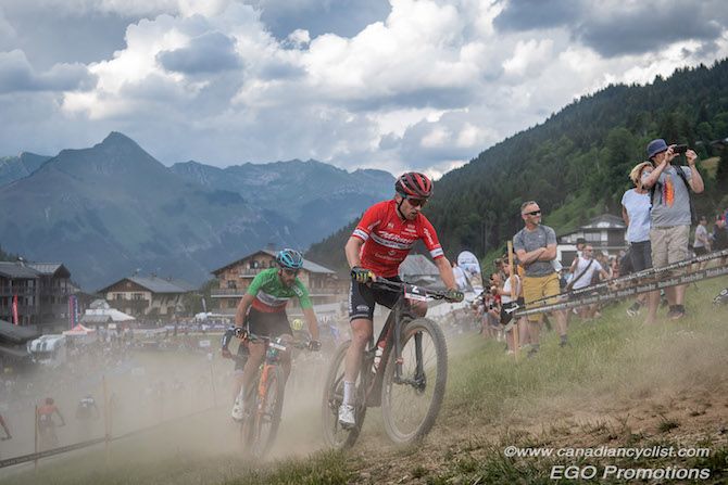Mathias Flueckiger (Th&ouml;mus RN Swiss Bike Team) and Gerhard Kerschbaumer (Torpado Ursus)