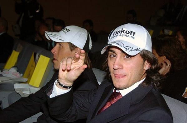 Rome footballers Taddei and Aquilani.
