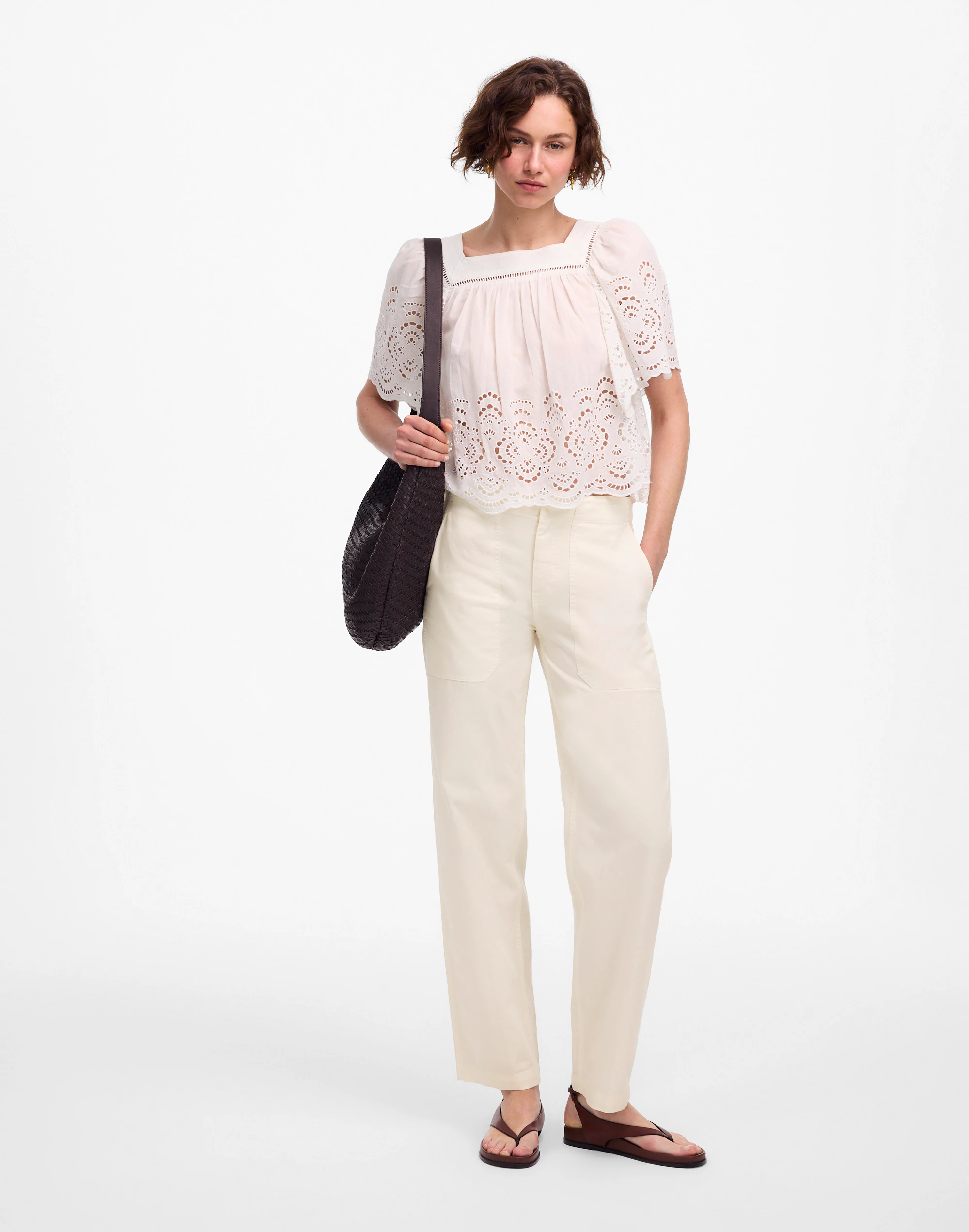 Tapered-Leg Utility Pants