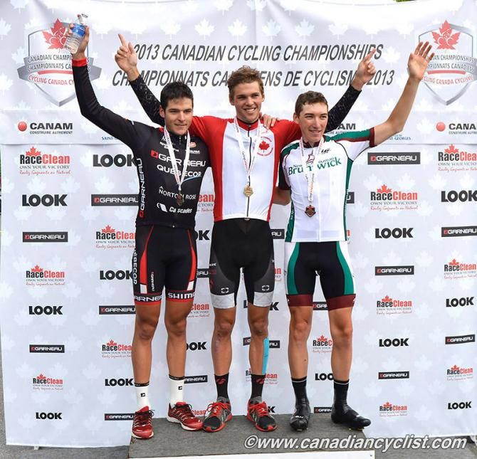 U23 podium: Pierrick Naud, Antoine Duchesne, Stuart Wight