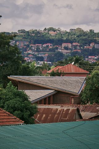 Kampala art centre roofline seen from above