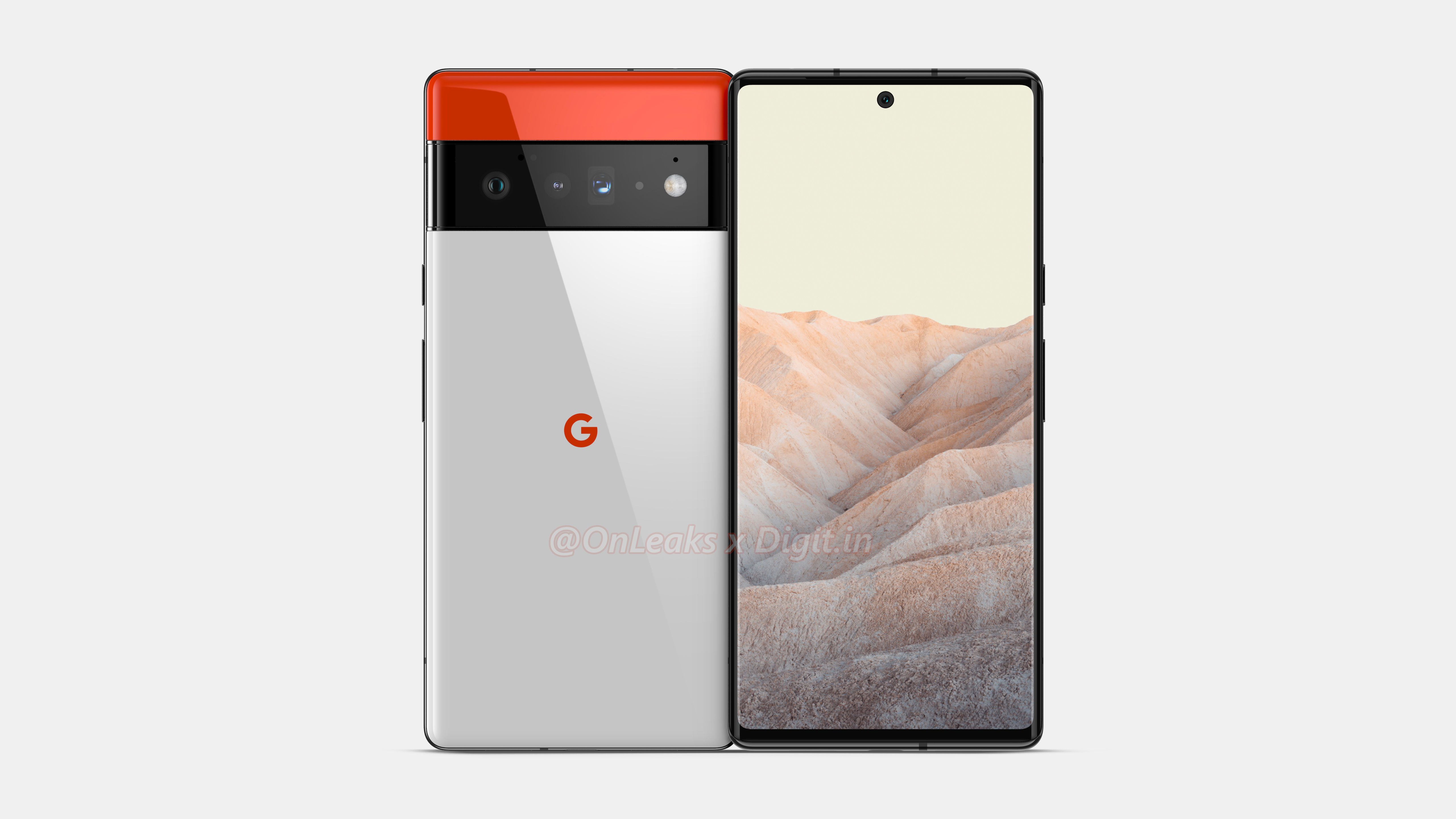 Front and back looks at the Google Pixel 6