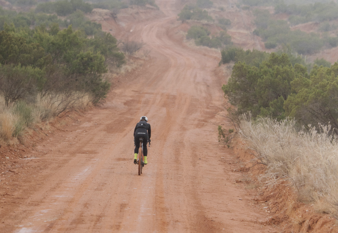 Women's winner Sofia Gomez Villafa&ntilde;e rides solo on final 41 miles