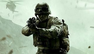 A soldier charges forward in Modern Warfare Remastered