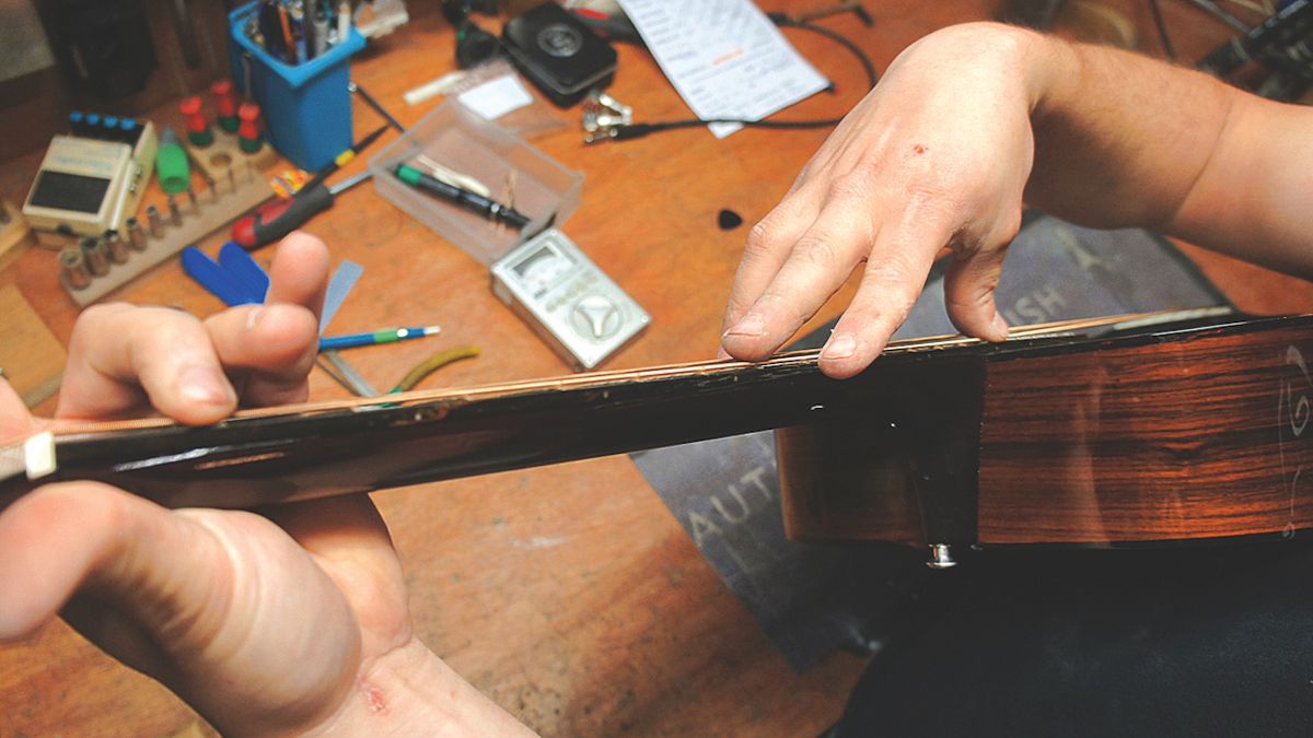How to make a bone acoustic guitar saddle MusicRadar