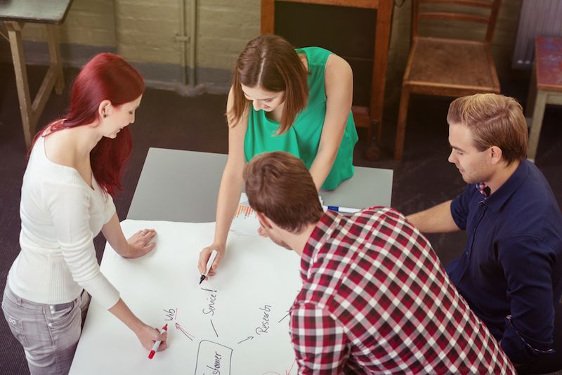 A group of colleagues working