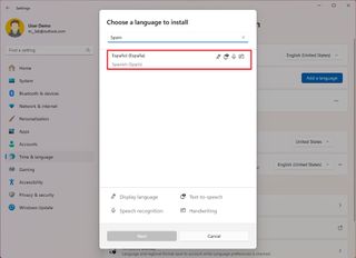 Choose a language to install