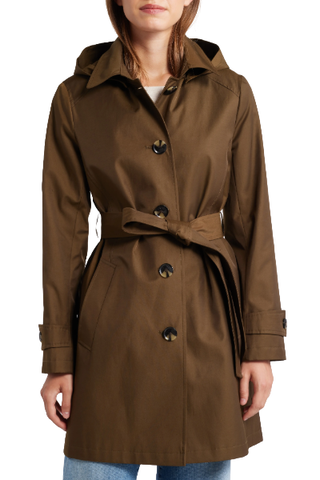 Sam Edelman Trench Coat with Removable Hood (Was $200) 