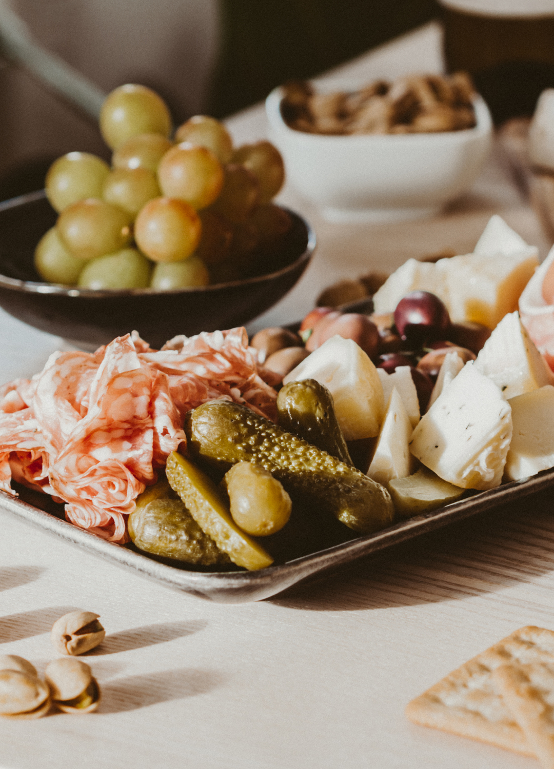 Starter of meat and cheese