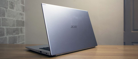 The Acer Aspire 5 on a desk