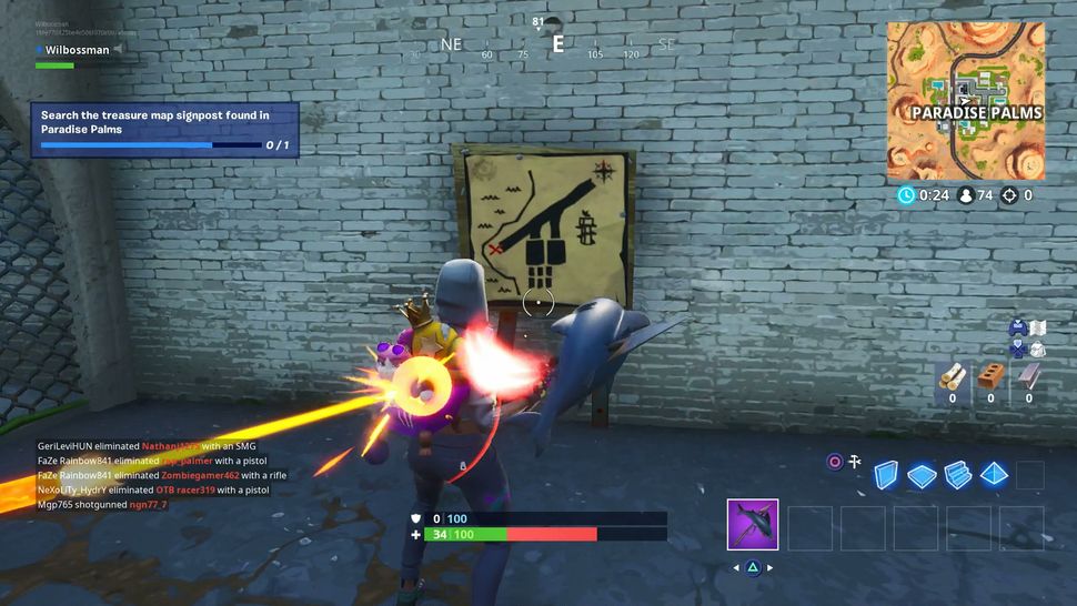 Where To Search The Treasure Map Signpost Found In Paradise Palms In Fortnite Gamesradar 0151