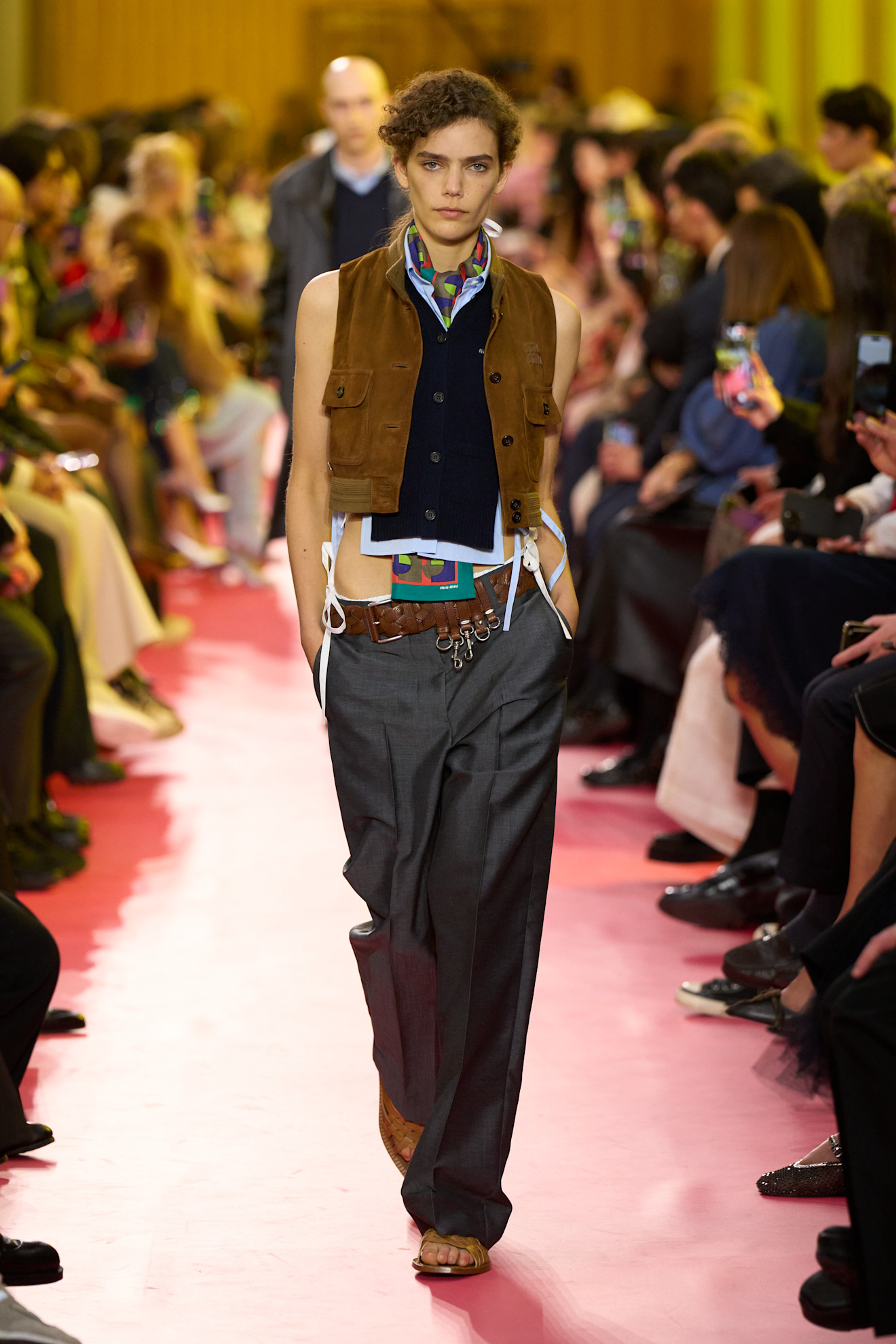 models on the Miu Miu Spring 2026 runway