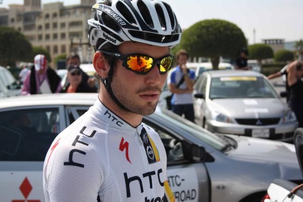 Mark Cavendish (HTC-Highroad) before the start.