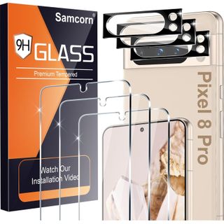 Samcorn 3+3 Pack for Google Pixel 8 Pro Screen Protector