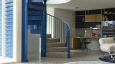 blue spiral staircase 