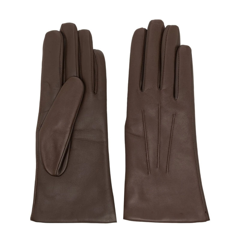 Brown leather gloves, Dents